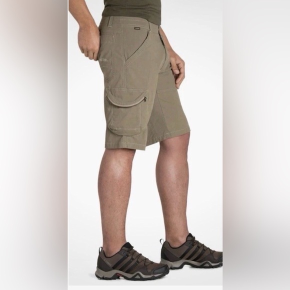 Kuhl Other - KÜHL Men's Khaki Cargo Shorts Cotton Nylon Flat Front Zipper Pockets Outdoor